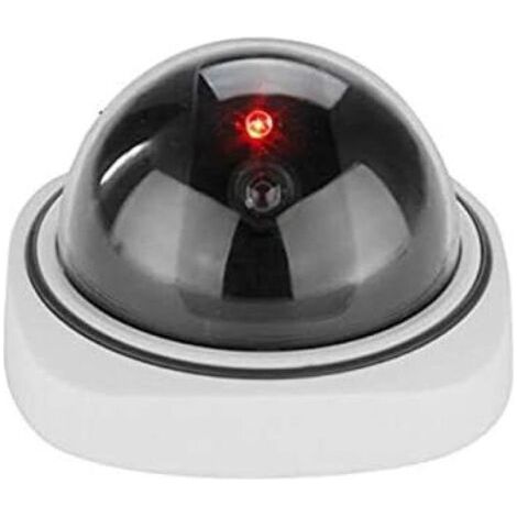 QORVA-Caméra de surveillance factice intérieure/extérieure, fausse caméra de surveillance dôme avec caméra de sécurité émulée