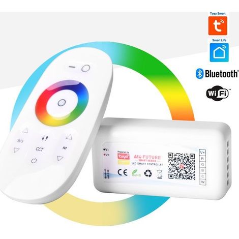 Contrôleur LED RGB+CCT SMART WIFI avec télécommande - 12-24V DC (1/5)