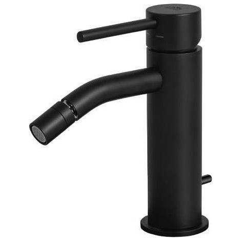 Bidetmischer mit automatischem Ablauf 1"1/4G Paffoni Light Serie LIG135NO Messing - Mattschwarz (1/4)