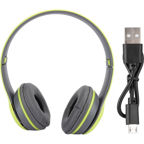 Faltbarer Bluetooth-Kopfhörer mit Geräuschunterdrückung und Mikrofon für Gaming und Musik – Grün (1/5)