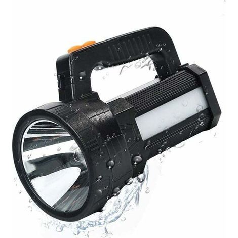 Lampe Torche LED Rechargeable étanche IPX4, LED 3 En 1 Puissante 9600mAH / 11000 Lumens, Lampe Camping Portable, Lampe de Poche Rechargeable pour Randonnée Camping - Ceinture et Chargeur Fournis (A)-F (1/4)