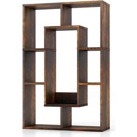 GOPLUS Étagère Bibliothèque à 7 Cubes, Bibliothèque Autoportante avec Dispositifs Anti-basculement pour Bureau, Salon, Chambre, 60 x 20 x 90 cm (1/5)