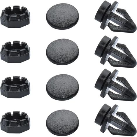 4 Pièces Fixation Clips À L'intérieur, Clip Fixation Pour Porte-Bagages Voiture, Clips Plastique Pour Pare-Chocs, Clip Voiture Universel, Rivet Plastique Trousse