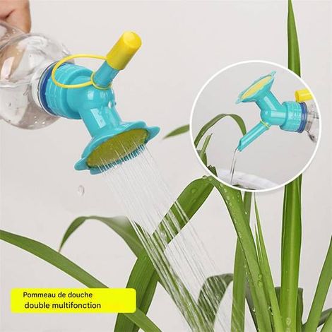Buses Arrosage Bouteille 5 Pièces Double Tête pour Plantes Intérieur Bonsai Semis Compatible Jardin Léger Durable Bleu (1/5)