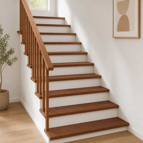 vidaXL Nez de marche 16 pièces 110 x 30 x 2 cm Marron foncé (1/5)