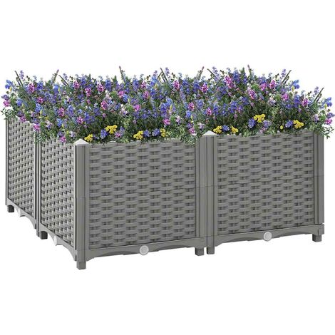 Maison Exclusive - Fioriera Rialzata 80x80x38 cm in Polipropilene