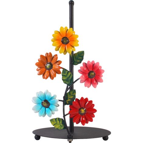 Esclusivo dispenser per tovaglioli in ferro - Cinque colori floreali