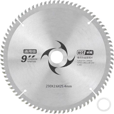 Lame de scie circulaire carbure pour bois, disque de coupe haute résistance 80 dents (80T) (1/5)