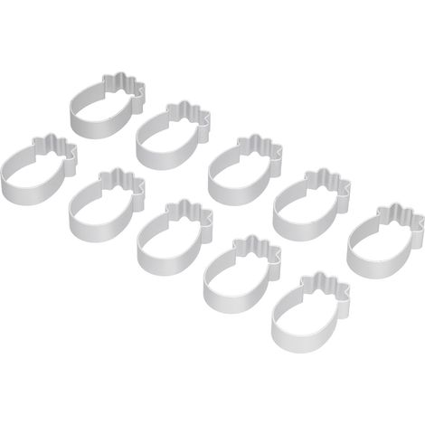 10-teiliges Set Mondkuchenformen aus Edelstahl, Keksausstecher, Plätzchenausstecher, DIY-Backform-Set, Ananasform (1/5)
