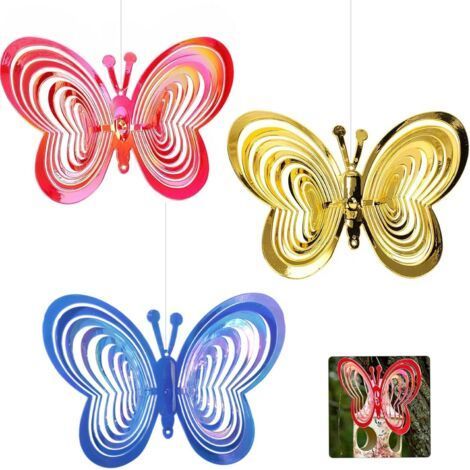 (Butterfly) 3 Pack Anti-Bird Tapes, Anti-Pigeon Tapes for Balcony, Double-Sided Reflective Anti-Pigeon Tapes, Anti-Bird Hanging Tapes, Anti-Pigeon Tapes for Balcony (1/5)