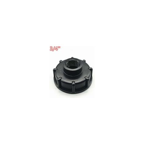 Adaptateur IBC S60x6 pour bouchon de réservoir 1 000 litres, 3/4 po (version externe convexe 6 points (3/4 po) épaissie) - Crezuo (1/3)