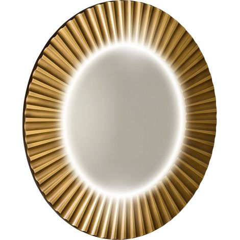 Miroir rond PRIDE STRIP avec éclairage LED dans le cadre dia. 90 cm, bronze (1/4)