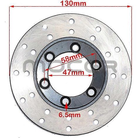 Disques de frein avant et arrière 220 mm, 190 mm et 130 mm pour motos tout-terrain, quads et karts de 50 à 125 cm³.