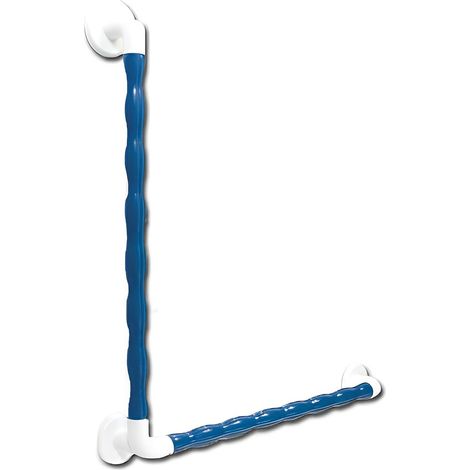 AKW 1600 Series 90 Degree Angled Grab Rail 600mm Length x 32mm Diameter Blue (1/2)
