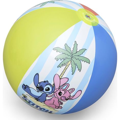 TRADE SHOP - Pallone Gonfiabile Spiaggia Piscina Design A Spicchi Con Stitch Per Bambini 2+ Anni 9104t -