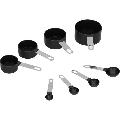 Set mit 8 Messlöffeln aus Edelstahl mit Griffen, Backutensil für die heimische Küche (1/5)