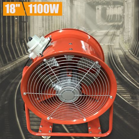 Senderpick – Ventilateur axial 18" antidéflagrant 1100W – 2800rpm – 150m³/min pour cabine de peinture – Faible bruit 73dB(A) (1/4)