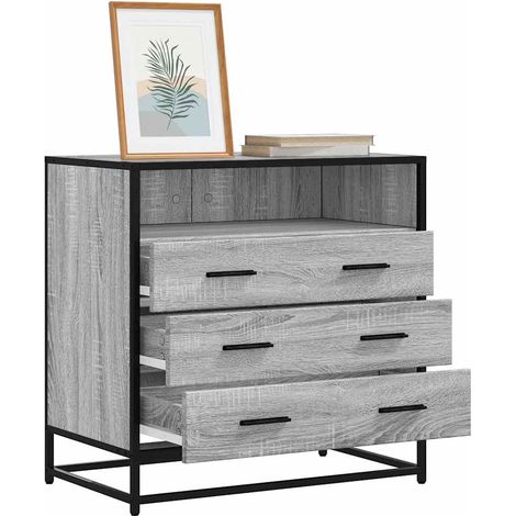 vidaXL Cassettiera Grigio Sonoma 70x41x70 cm in Legno Multistrato