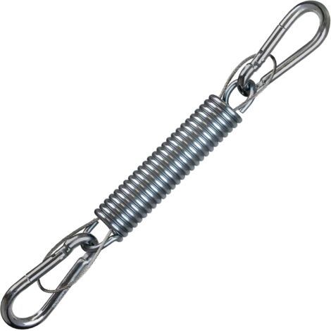 Ressort Susspension Acier 60 kg Crochet Hamac Chaise Suspendu Corde Sécurité Deux Mousquetons