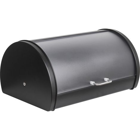 Panera de metal de acero inoxidable con tapa enrollable 38 x 26 x 19 cm negro Friandise (1/5)