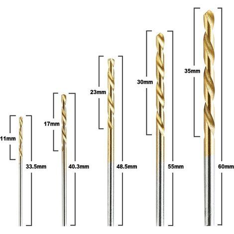 HSS-Bohrer-Set, titanbeschichtet, 1/1,5/2/2,5/3 mm, hochwertige HSS-Bohrer, Elektrowerkzeuge, 50-teilig (1/4)