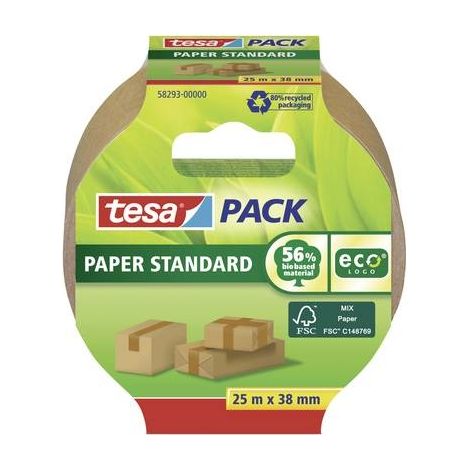 Tesa STANDARD ecoLogo® 58293 cinta adhesiva marrón 38 mm