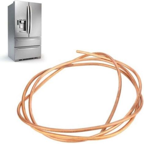 Tuyau de Tube en Cuivre de 2m, Tube de Cuivre 6mm (OD), 5mm (ID), C1100 T2, pour le réfrigérateur, le congélateur et le climatiseur (1/4)