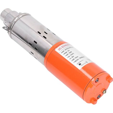 Pompe solaire CC, moteur en cuivre, pompe submersible pour puits profonds, kit en acier inoxydable 24 V (1/5)