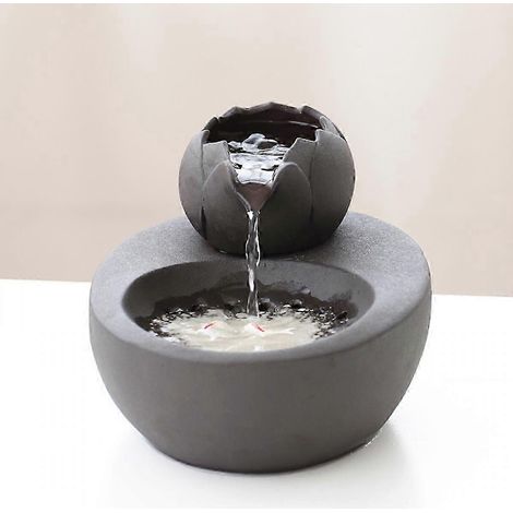 Fontaine à eau en céramique pour chats avec filtre à circulation automatique, fontaine à eau silencieuse et hygiénique pour chats - Noir (1/5)