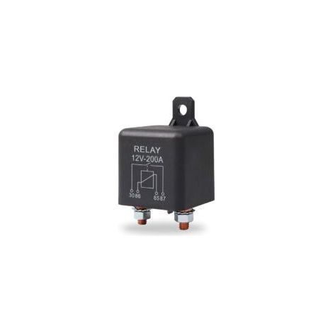 12V 200A 4-Pin-Relais mit 2 Pin-Buchsen + 2 Anschlüssen, Batterietrennkupplung für Pkw, Lkw, Motor, Boot, Anlasser, Hochleistungs-Trennladekupplung ZL180 - Crezuo