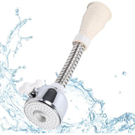 Rallonge Robinet Cuisine, Economiseur D'eau pour Robinet, Aérateur de Robinet, Robinet d'eau Pivotante à 360° pour Accessoires de Salle de Bain et de Cuisine (1/5)