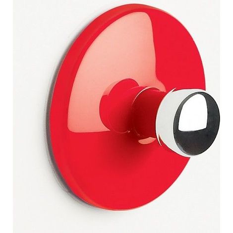 BOWL Gancho de pared para toallas  rojo y plateado  Spirella (1/2)