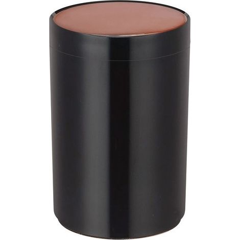 Poubelle à bascule LENA 5L Noir MSV (1/3)