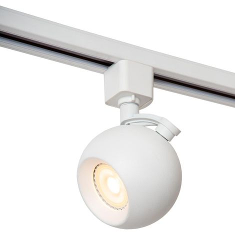 Spot sur rail - Système de rail monophasé/Éclairage sur rail - 1xGU10 - Blanc (Extension) (1/5)