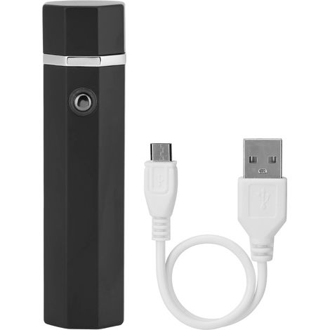 Briquet USB rechargeable anti-vent sans flamme à impulsion électronique (Noir mat) (1/5)