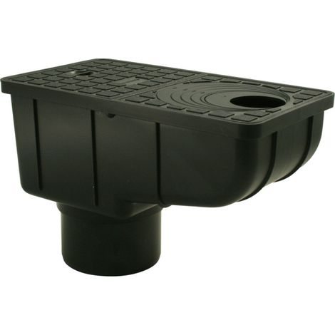 Marley Regensinkkasten RSK 1500 für Fallrohre 50 - 125 mm mit Laubfangkorb schwarz
