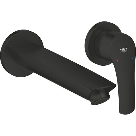 GROHE 29 338 243 EUROSMART Monomando de lavabo mural 1/2" tamaño M negro mate - ref: 29 338 243 (1/2)