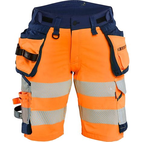 Short de travail stretch 4D haute visibilité femme 7020 - Orange/Marine XL - FR(48) - SE(C46) - Standards