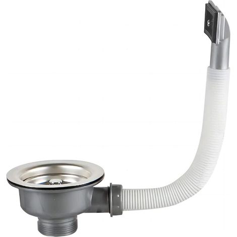 110 mm (1 1/2") Edelstahl-Spülbecken-Siebkorb mit rechteckigem Überlauf für optimale Wasserableitung – Crezuo
