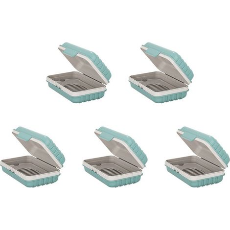 Jabonera 5X, soporte para jabón, soporte para jabón de barra para ducha, estuche para jabón con tapa para gimnasio, caja de jabón