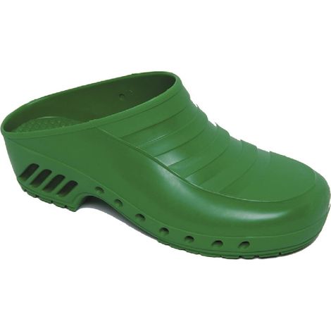 Gima - Zoccoli Professionali, Anatomici, Unisex, Antiscivolo, Antistatici, Tomaia Non Forata, Suola Forata, Colore Verde, Misura 36 EU, 1 Paio (1/3)