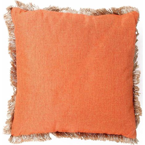 Cuscino quadrato in cotone arancione, 45x45 cm (kit da 3)