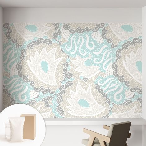 Papier peint intissé avec imprimé pour intérieur moderne application facile a motif - Colle incluse gratuite Motifs abstraits 152x104 cm (1/5)