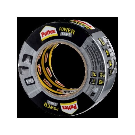 Cinta adhesiva PATTEX Power Tape, color plata, 48 mm x 50 m