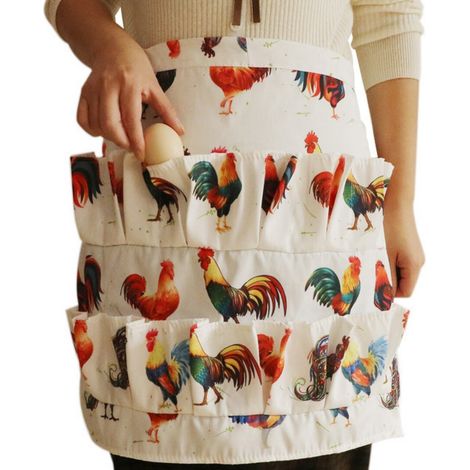Eiersammelschürze mit 12 tiefen Taschen – ideal für Hühner-, Enten- und Gänseeier  Arbeitskleidung für die Landwirtschaft