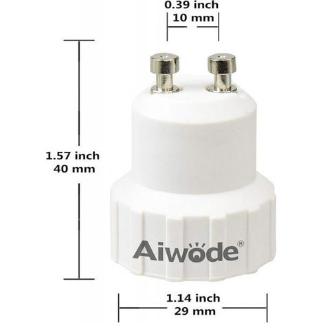 GU10 vers E14 Adaptateur,Convertisseur Base Ampoule GU10 vers E14 Support Adaptateur Prise Lampe,Lot de 5. (1/5)