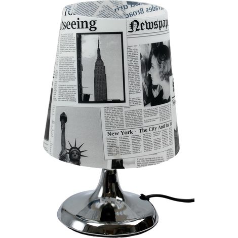 Lampe a poser journal newspaper bureau chambre deco moderne (1/3)