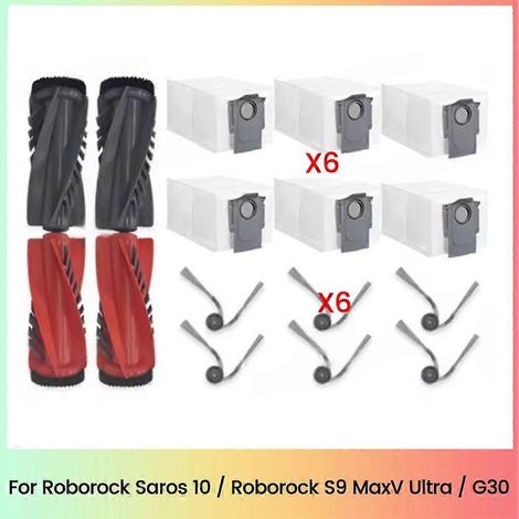 Lot de 16 filtres HEPA de rechange pour brosse latérale principale, compatibles avec les aspirateurs Saros 10 / S9 Maxv Ultra / G30. Accessoires (1/5)