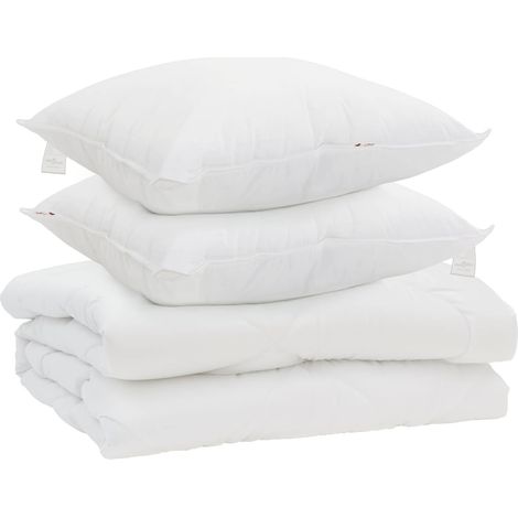 Edredón con almohada 3 pcs Microfibra vidaXL