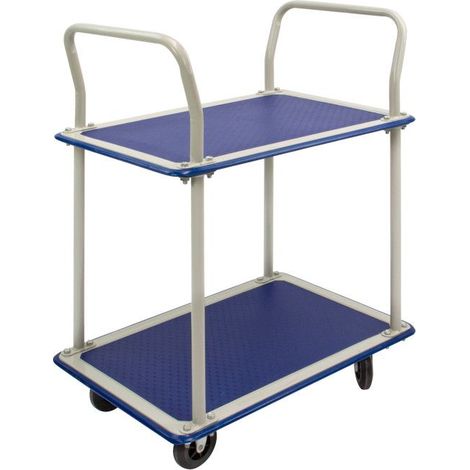 Dema – Chariot d'atelier 2 étages – Surface de transport 62 x 37 cm – Charge maximale 150 kg – Roues directionnelles en PVC